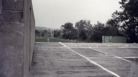 1982 Construction - the original Green Hut in background