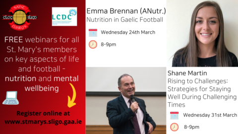 FREE Online Events for St. Mary’s Members on Nutrition and Mental Wellbeing