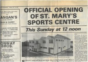 1983 Paper coverage of new clubhouse