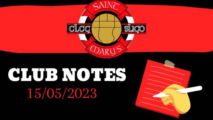Club Notes 15/05/2023